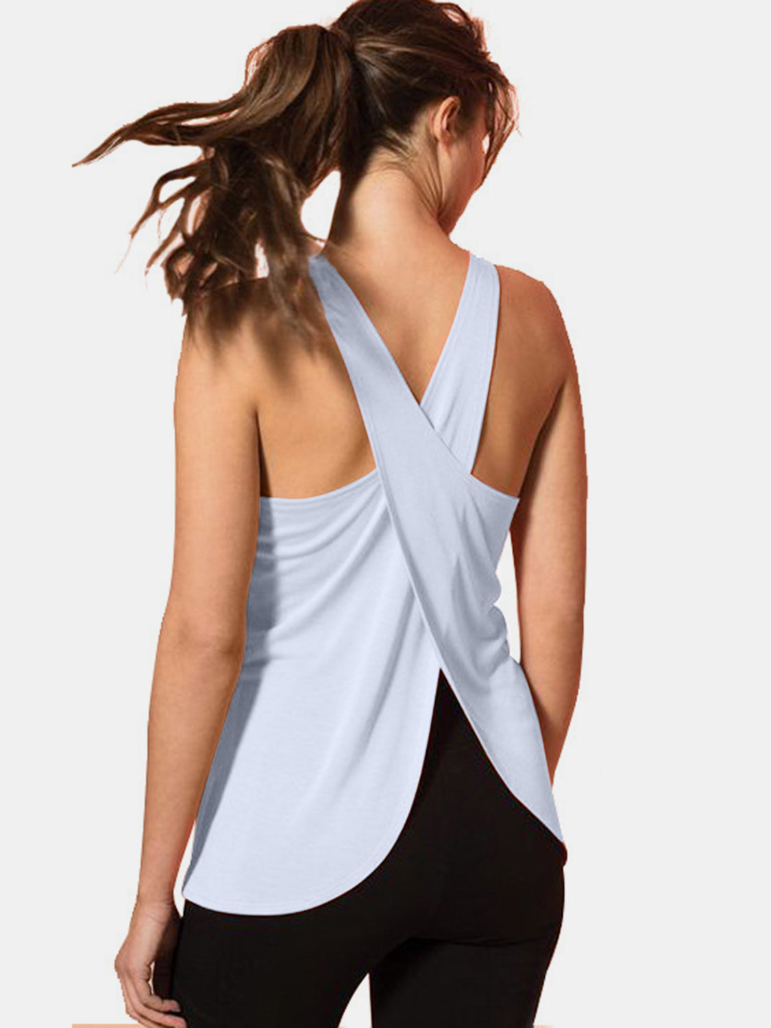 Crisscross Scoop Neck Active Tank